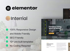 Interrial – Interior Design Service Elementor Template Kit