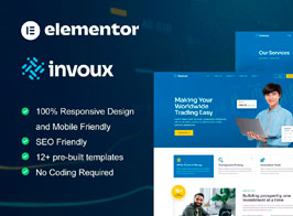 Invoux – Trading Investment Elementor Pro Template Kit