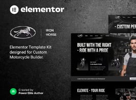 Iron Horse – Custom Motorcycle Builder Elementor Template Kit