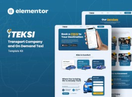 Iteksi – Transport Company & Taxi App Elementor Template Kit