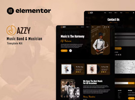 Jazzy – Music Band & Musician Elementor Template Kit