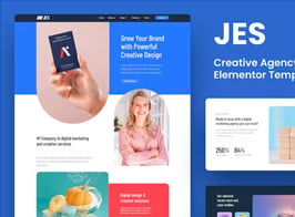 Jes – Creative Agency Elementor Pro Template Kit