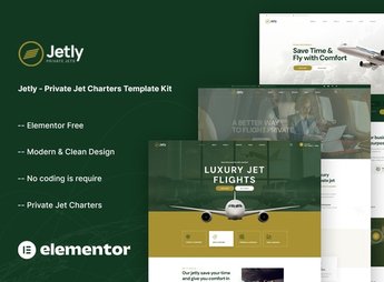 Jetly – Private Jet Charters Elementor Template Kit