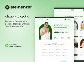Jumrah – Hajj & Umrah Tour Travel Elementor Template Kit