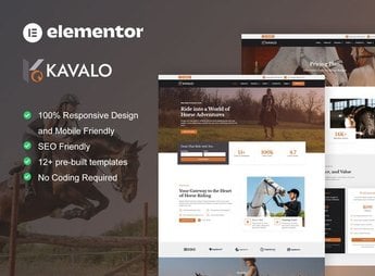 Kavalo – Horse Riding Club Elementor Pro Template Kit