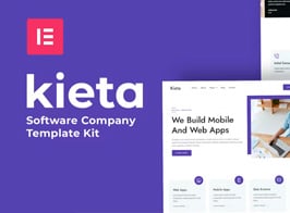 Kieta – App & Software Agency Elementor Template Kit