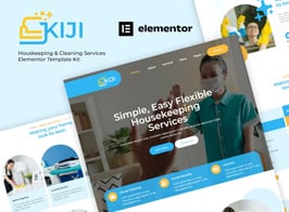 Kiji – Houskeeping & Cleaning Services Elementor Template Kit