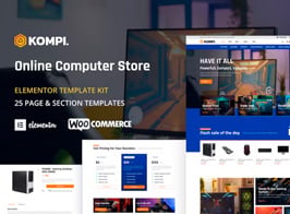 Kompi – Computer Store WordPress Elementor Template Kit