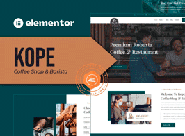 Kope – Cafe Coffee Shop & Bar Elementor Template Kit