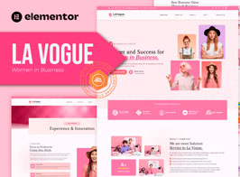 La Vogue – Feminine Business Elementor Template Kit