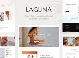 Laguna – Beach Club Lounge Bar & Resort Elementor Template Kit