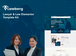 Lawberg – Lawyer & Legal Firm Elementor Template Kit