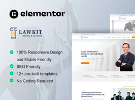 Lawkit – Attorney Law Firm Elementor Template Kit