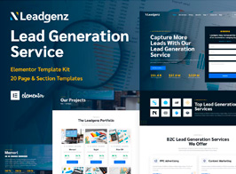 Leadgenz – Lead Generation & Sales Agency Elementor Template Kit