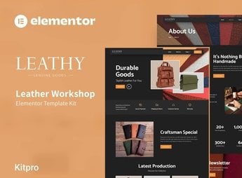 Leathy – Leather Workshop Elementor Template Kit