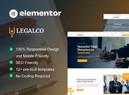 Legalco – Notary Public & Legal Services Elementor Pro Template Kit