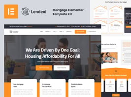 Lendevi – Mortgage Elementor Template Kit