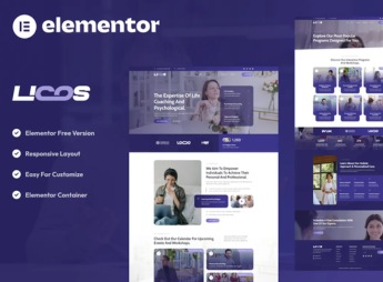 Licos – Life Coach & Psychologist Services Elementor Template Kit
