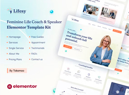 Lifesy – Feminine Life Coach & Speaker Elementor Template Kit