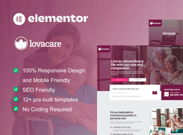 LovaCare – Senior Care Services Elementor Template Kit