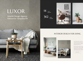 Luxor – Interior Design Agency Elementor Template Kit