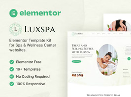 Luxspa – Spa & Wellness Center Elementor Template Kit