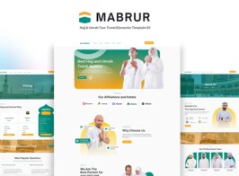 Mabrur – Hajj Umrah Tour Travel Elementor Template Kit