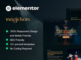 Magickom – Magician Elementor Template Kit