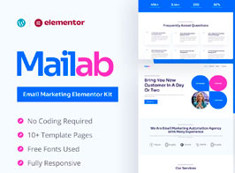 Mailab – Email Marketing Elementor Template Kit