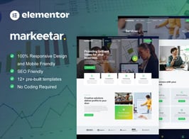 Markeetar – Digital Marketing Agency Elementor Pro Template Kit