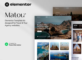 Matour – Tour & Travel Agency Elementor Template Kit