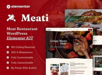 Meati – Meat Restaurant Elementor Template Kit