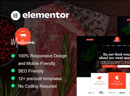Meatlicious – Meat Shop & Butcher Elementor Template Kit