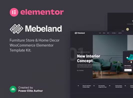 Mebeland – Furniture Store Elementor Pro Template Kit
