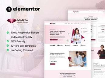 MediLife – Medical Clinic Services Elementor Template Kit