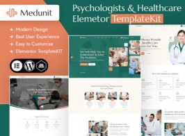Medunit – Psychology & Health Care Elementor Template Kit