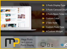 Mega Posts and Custom Posts Display WP Plugin