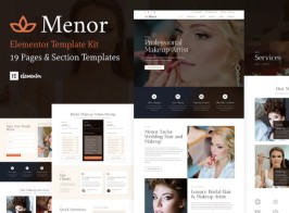 Menor – Makeup Artist & Hair Stylist Elementor Template Kit
