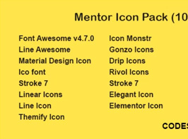 Mentor Icon Pack for Codestar Framework