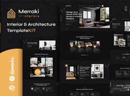 Merraki Interiors – Interior & Architecture Elementor Template Kit