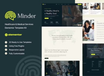 Minder – Mental Health & Therapy Elementor Template Kit