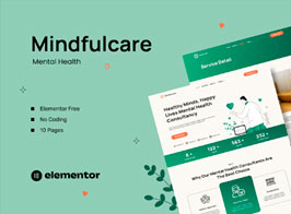 Mindfulcare – Mental Health Consultant Elementor Template Kits