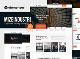 Mizeindustri – Corporate, Industry & Factory Elementor Template Kit