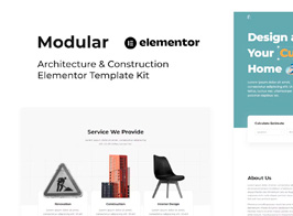 Modular – Architecture And Construction Kit de Templates para Elementor