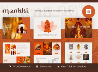 Monkki – Oriental Buddhist Temple Elementor Pro Template Kit