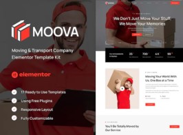 Moova – Moving & Transport Company Elementor Template Kit