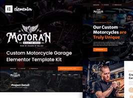 Motoran – Custom Motorcycle Garage Service Elementor Template Kit