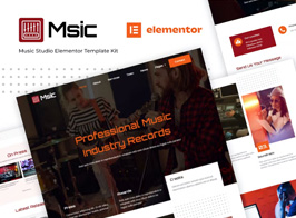 Msic – Music Studio Elementor Template Kit