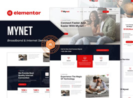 Mynet – Broadband & Internet Service Provider Elementor Template Kit