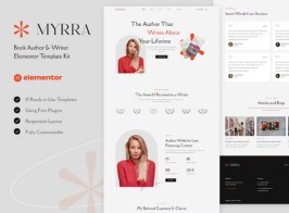 Myrra – Book Author & Writer Elementor Template Kit